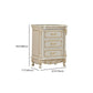 Glam Vertical Lingerie Chest Rubber Wood Storage Dresser for Home