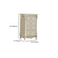 Glam Vertical Lingerie Chest Rubber Wood Storage Dresser for Home