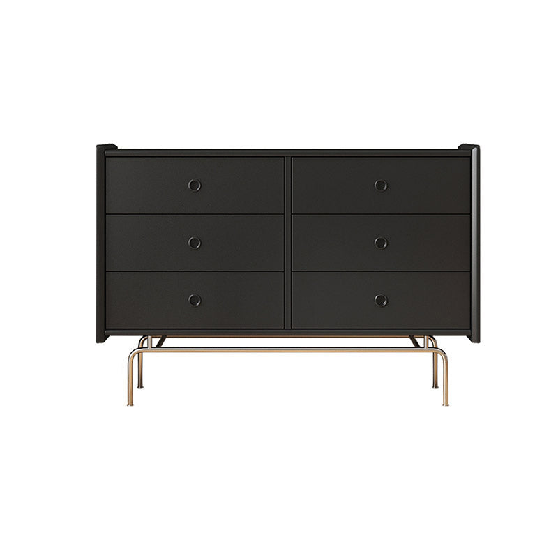 Solid Wood Storage Chest Modern Storage Chest Dresser with Drawers 47"L x 16"W x 32"H Black Clearhalo 'Bedroom Furniture' 'Dressers & Chests' 'dressers_chests' 'furn' 'furn_dressers_chests' 'Furniture' 7535204