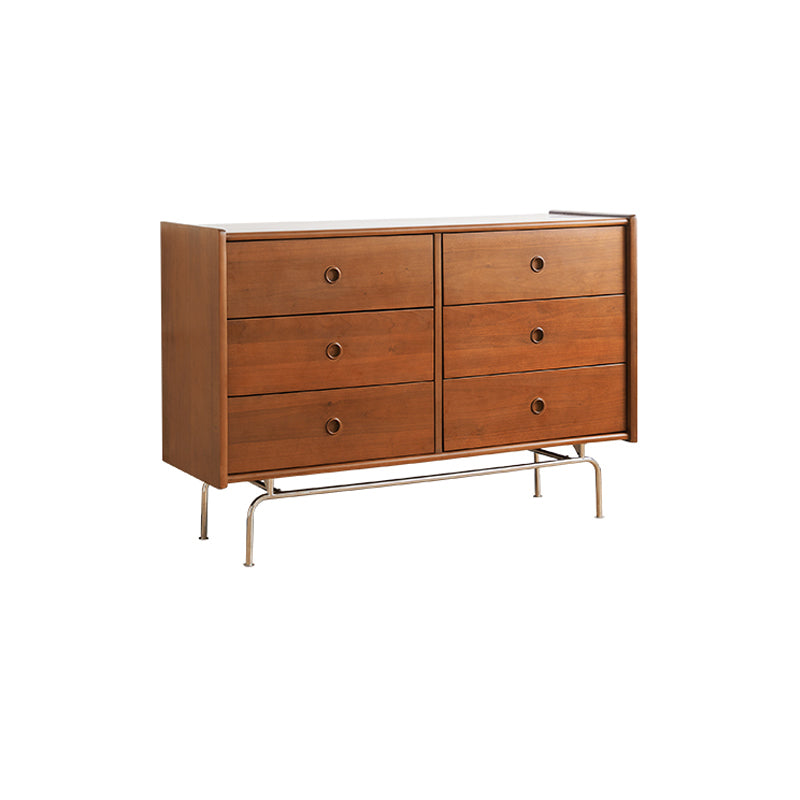 Solid Wood Storage Chest Modern Storage Chest Dresser with Drawers 47"L x 16"W x 32"H Brown Clearhalo 'Bedroom Furniture' 'Dressers & Chests' 'dressers_chests' 'furn' 'furn_dressers_chests' 'Furniture' 7535205