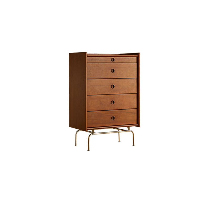 Solid Wood Storage Chest Modern Storage Chest Dresser with Drawers 26"L x 16"W x 39"H Brown Clearhalo 'Bedroom Furniture' 'Dressers & Chests' 'dressers_chests' 'furn' 'furn_dressers_chests' 'Furniture' 7535213