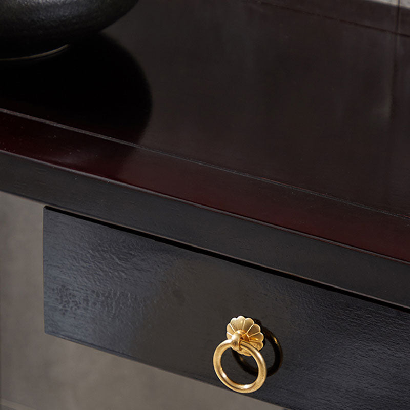 Rectangle Contemporary Console Table Dark Brown Wood Console Sofa Table