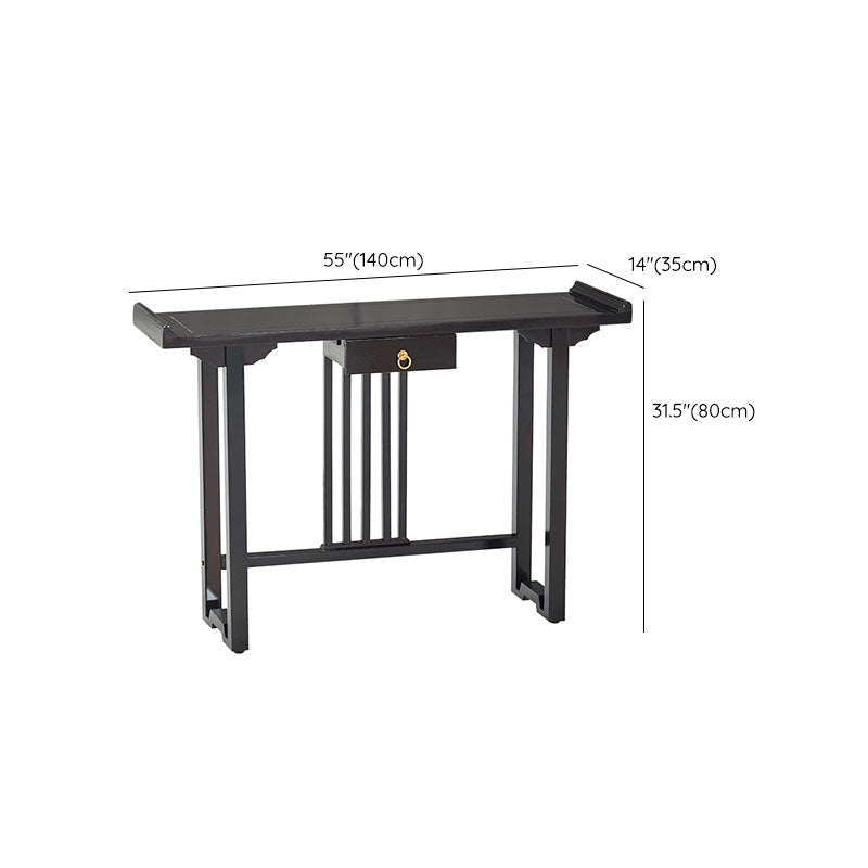 Rectangle Contemporary Console Table Dark Brown Wood Console Sofa Table