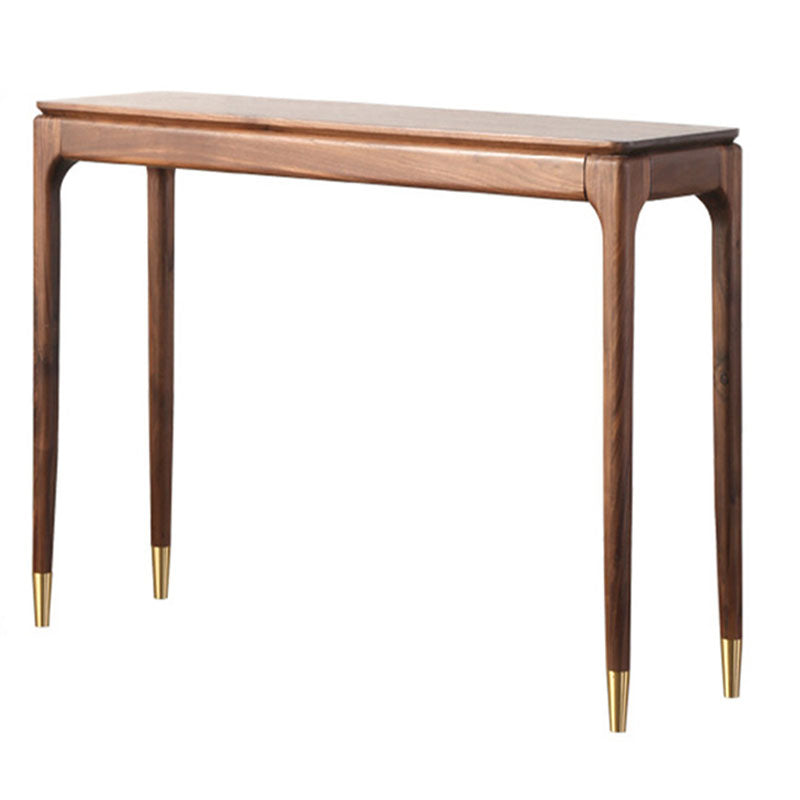 Rectangle Shape Console Table Walnut Wood Console Sofa Table for Hall