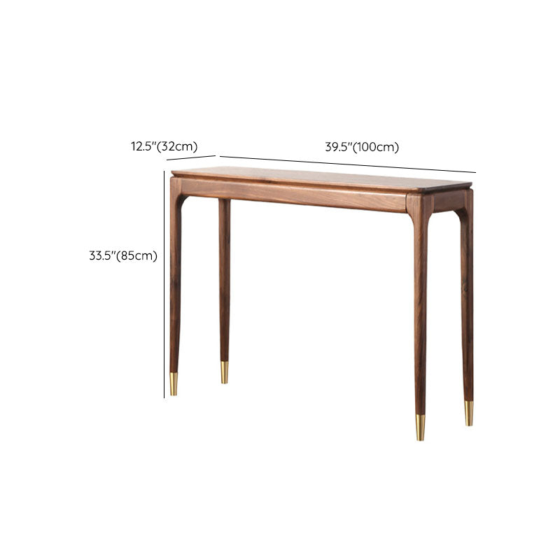 Rectangle Shape Console Table Walnut Wood Console Sofa Table for Hall
