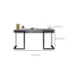 Scrivania per ufficio in acciaio Home Office 29.5 "H moderno scrittura di scrittura grigia con cassetti