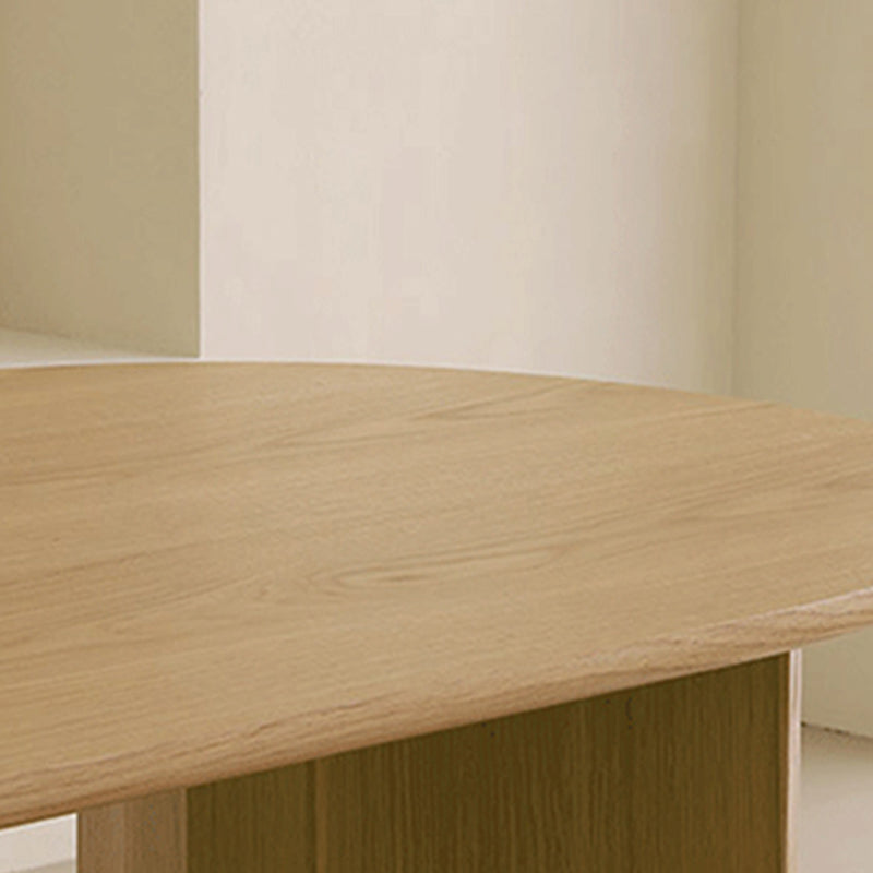 Contemporary Style Wood Office Desk Oval Task Desk with 2 Legs Clearhalo 'furn' 'furn_office_desk' 'Furniture' 'Office Desks' 'Office Furniture' 'office_desk' 7535319