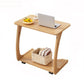 Solid Wood Writing Desk Contemporary Rectangular Desk with Wheels