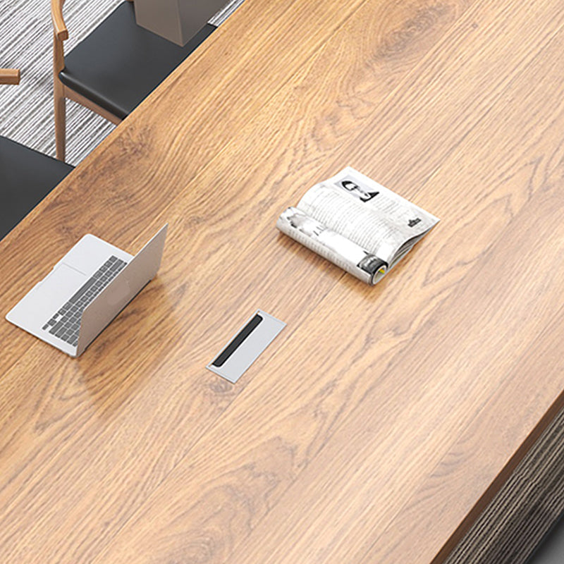 Moderne stijl ovaal dennen kantoor bureau houten benen schrijven bureau voor kantoor