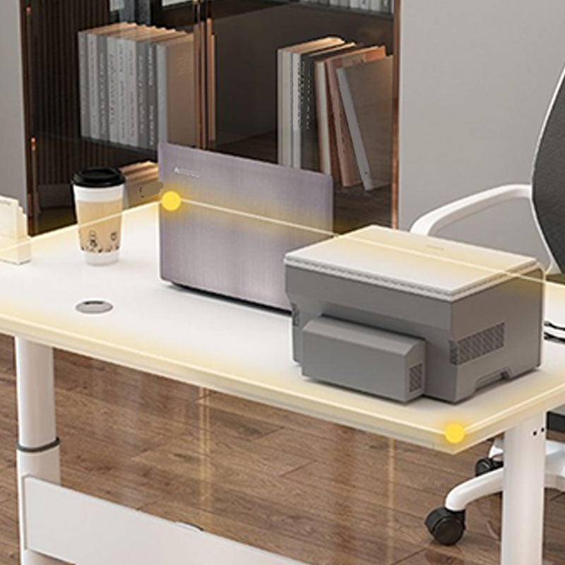 Bureau d'écriture de dortoir moderne Base de bureau en forme de t-forme en T bureau blanc