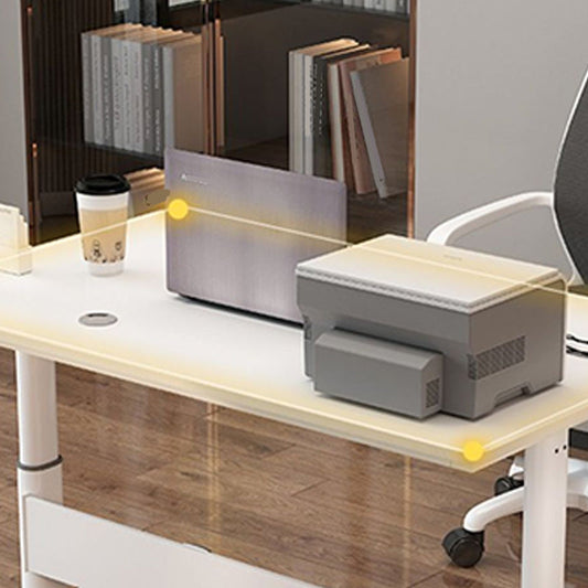 Bureau d'écriture de dortoir moderne Base de bureau en forme de t-forme en T bureau blanc