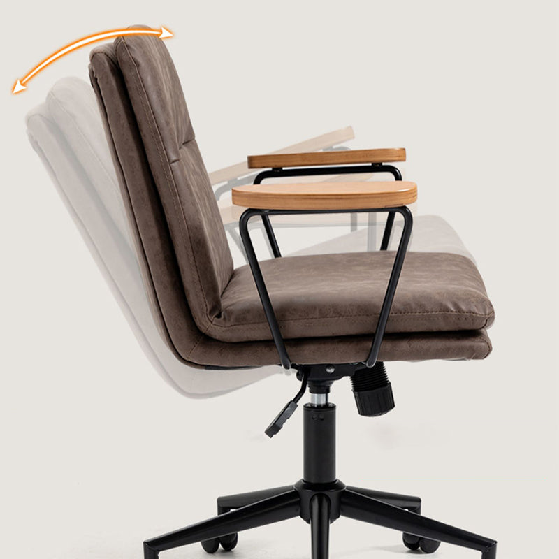 Armas fijas Silla de oficina Mecanismo sin angustia silla de diapositiva ergonómica