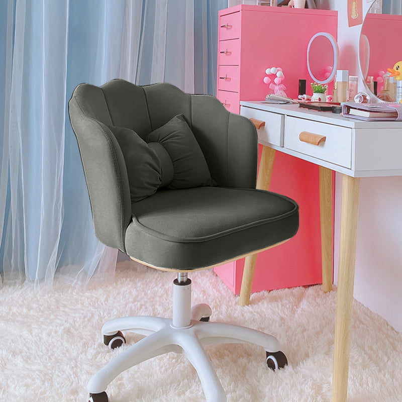 Chaise de bureau sans bras moderne en cuir à hauteur de siège réglable