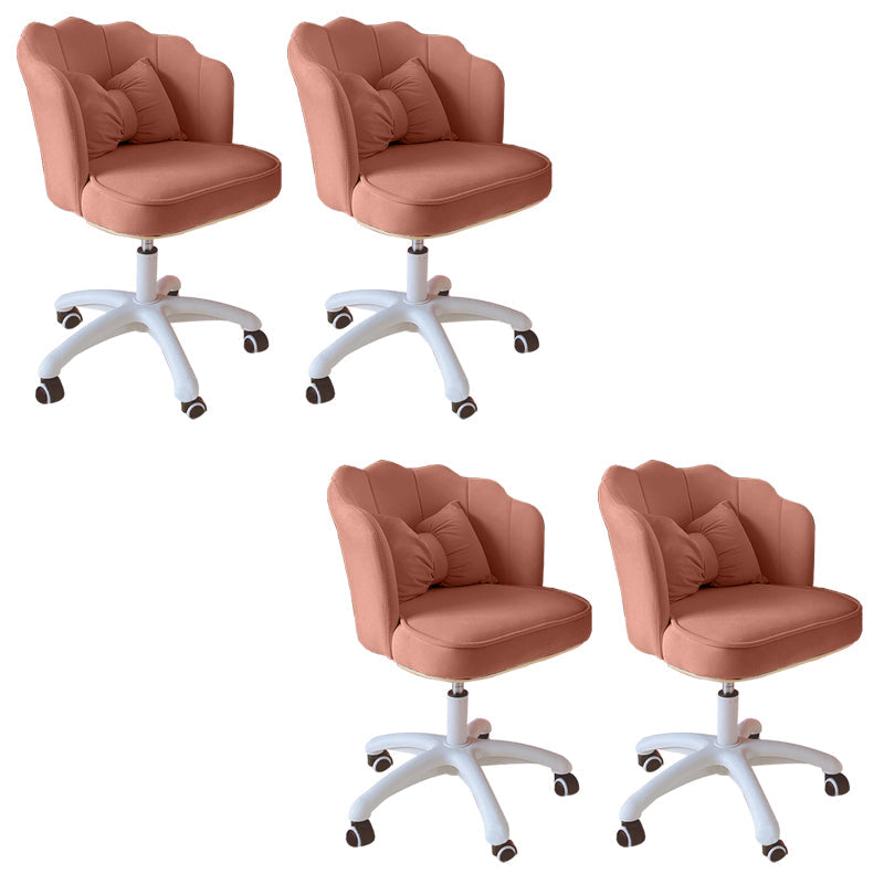 Chaise de bureau sans bras moderne en cuir à hauteur de siège réglable