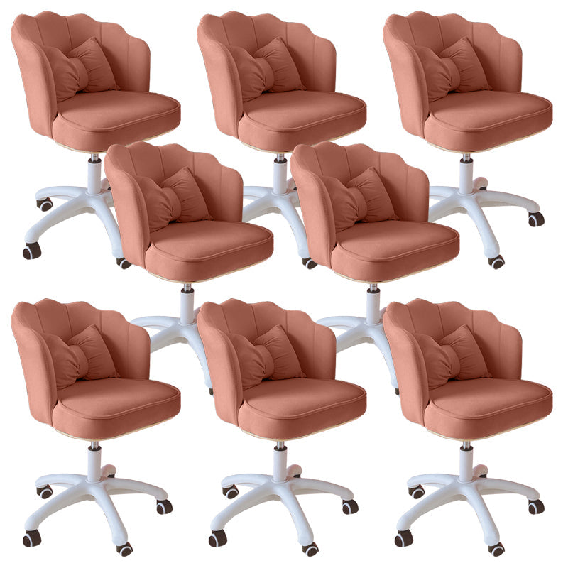 Chaise de bureau sans bras moderne en cuir à hauteur de siège réglable