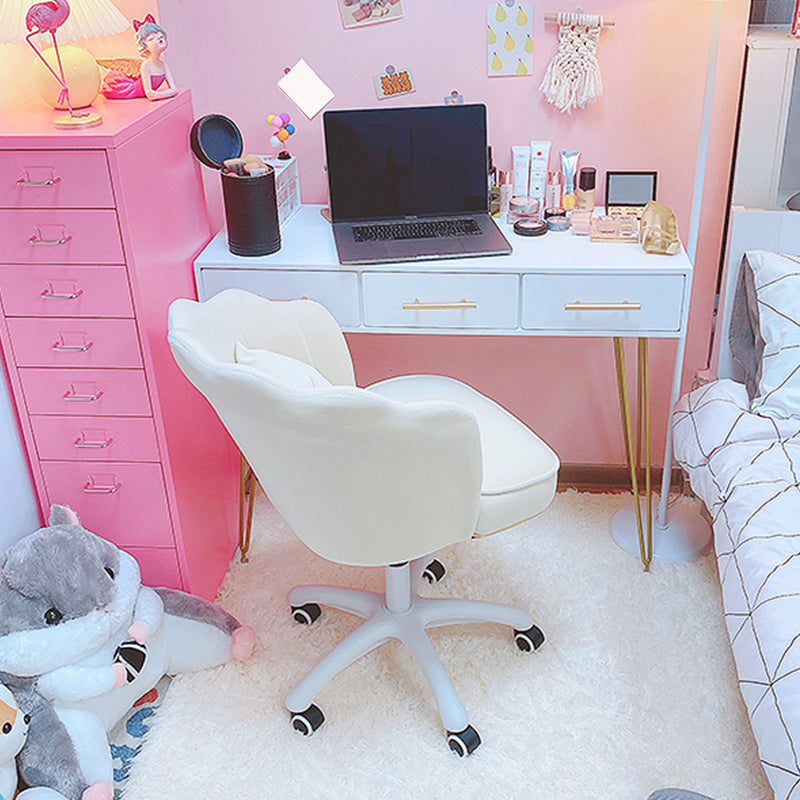 Silla de oficina sin brazo moderna silla de escritorio de altura de asiento ajustable