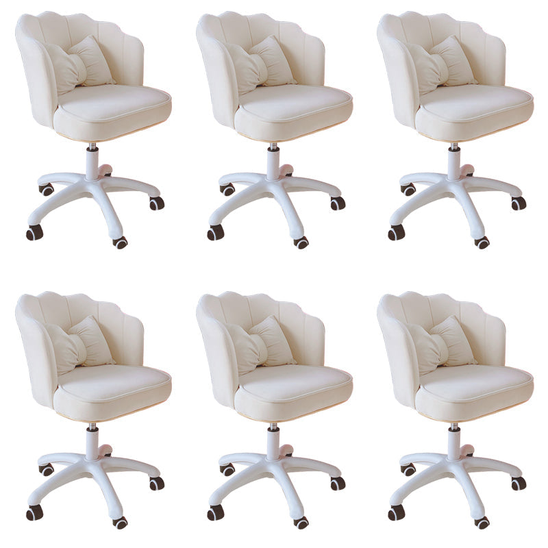 Silla de oficina sin brazo moderna silla de escritorio de altura de asiento ajustable