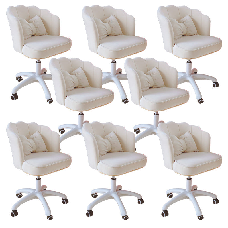 Silla de oficina sin brazo moderna silla de escritorio de altura de asiento ajustable