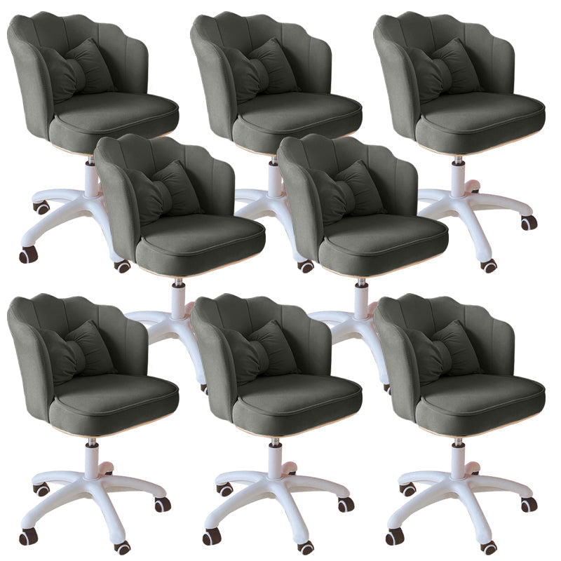 Silla de oficina sin brazo moderna silla de escritorio de altura de asiento ajustable