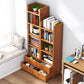 Closed Back Bamboo Bookshelf Contemporary Vertical Bookcase for Home Clearhalo 'Bookcases' 'furn' 'furn_bookcases' 'Furniture' 'Office Furniture' 7536032