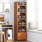 Closed Back Bamboo Bookshelf Contemporary Vertical Bookcase for Home Clearhalo 'Bookcases' 'furn' 'furn_bookcases' 'Furniture' 'Office Furniture' 7536036