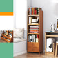 Closed Back Bamboo Bookshelf Contemporary Vertical Bookcase for Home 15.7"L x 11.4"W x 55.1"H 2 Clearhalo 'Bookcases' 'furn' 'furn_bookcases' 'Furniture' 'Office Furniture' 7536037