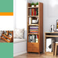Closed Back Bamboo Bookshelf Contemporary Vertical Bookcase for Home 15.7"L x 11.4"W x 66.9"H 2 Clearhalo 'Bookcases' 'furn' 'furn_bookcases' 'Furniture' 'Office Furniture' 7536041