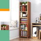 Closed Back Bamboo Bookshelf Contemporary Vertical Bookcase for Home 15.7"L x 11.4"W x 66.9"H Drawer Not Included Clearhalo 'Bookcases' 'furn' 'furn_bookcases' 'Furniture' 'Office Furniture' 7536043
