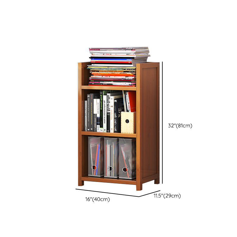 Closed Back Bamboo Bookshelf Contemporary Vertical Bookcase for Home Clearhalo 'Bookcases' 'furn' 'furn_bookcases' 'Furniture' 'Office Furniture' 7536054