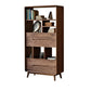 Bibliothèque d'intérieur de style moderne, bibliothèque standard en bois massif avec étagères