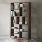 Bibliothèque d'intérieur de style moderne, bibliothèque standard en bois massif avec étagères