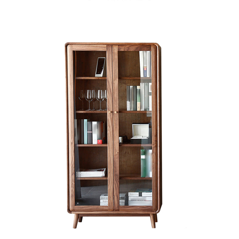 Bibliothèque d'intérieur de style moderne, bibliothèque standard en bois massif avec étagères