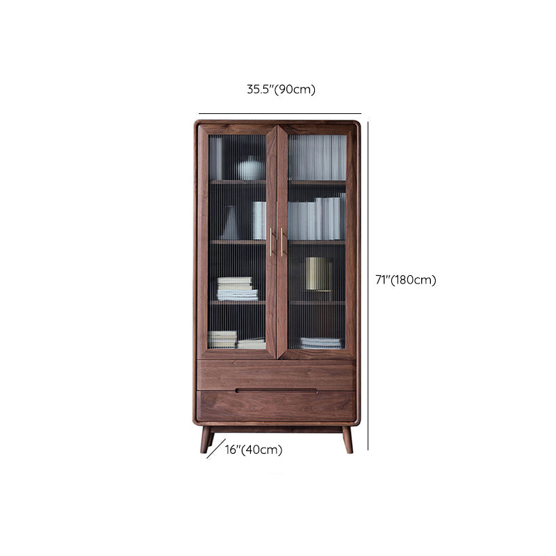 Bibliothèque d'intérieur de style moderne, bibliothèque standard en bois massif avec étagères