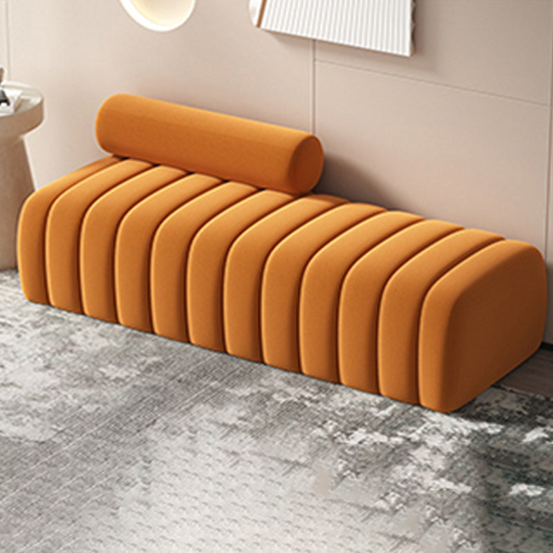 Modern Entryway and Bedroom Bench Backless Seating Bench with Upholstered Orange Clearhalo 'Benches' 'Chairs & Seating' 'furn' 'furn_benches' 'Furniture' 'Living Room Furniture' 7536130