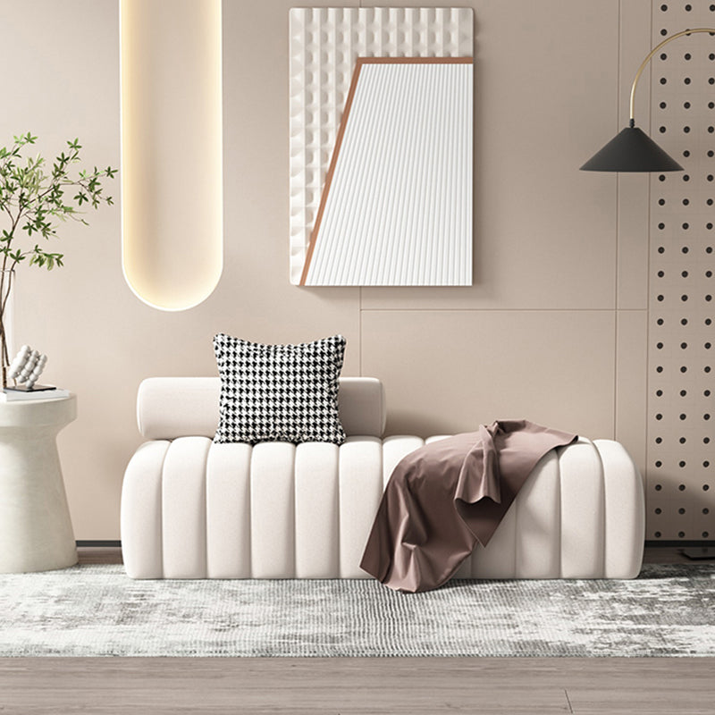 Modern Entryway and Bedroom Bench Backless Seating Bench with Upholstered 47"L x 18"W x 17"H Off-White Clearhalo 'Benches' 'Chairs & Seating' 'furn' 'furn_benches' 'Furniture' 'Living Room Furniture' 7536131