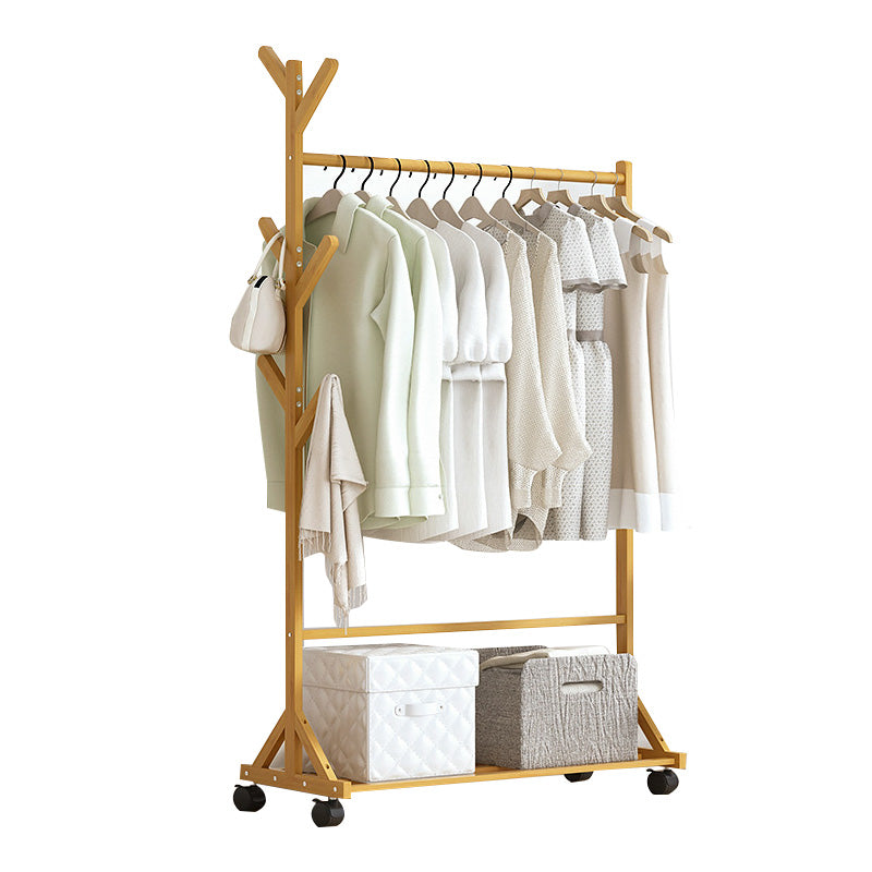Modern At Rack Prachtige vaste houten kledinghanger met Castors