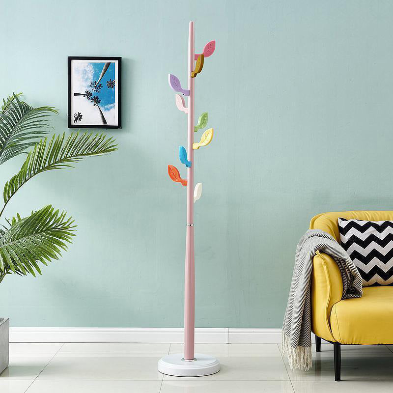 Contemporary Style Entry Hall Tree Standing Coat Rack for Living Room Pink Branches Clearhalo 'Entry & Mudroom Furniture' 'furn' 'furn_hall_tree_coat_racks' 'Furniture' 'Hall Trees & Coat Racks' 'hall_tree_coat_racks' 7536219