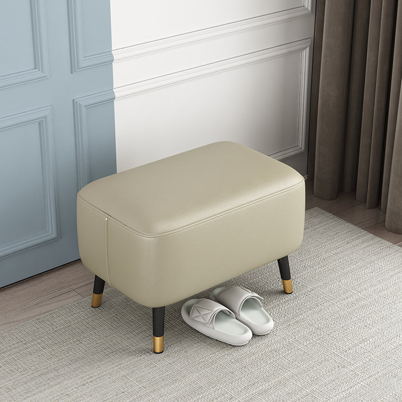 Moderne Ottomans rechthoekige lederen Ottomanen met 4 poten voor thuis