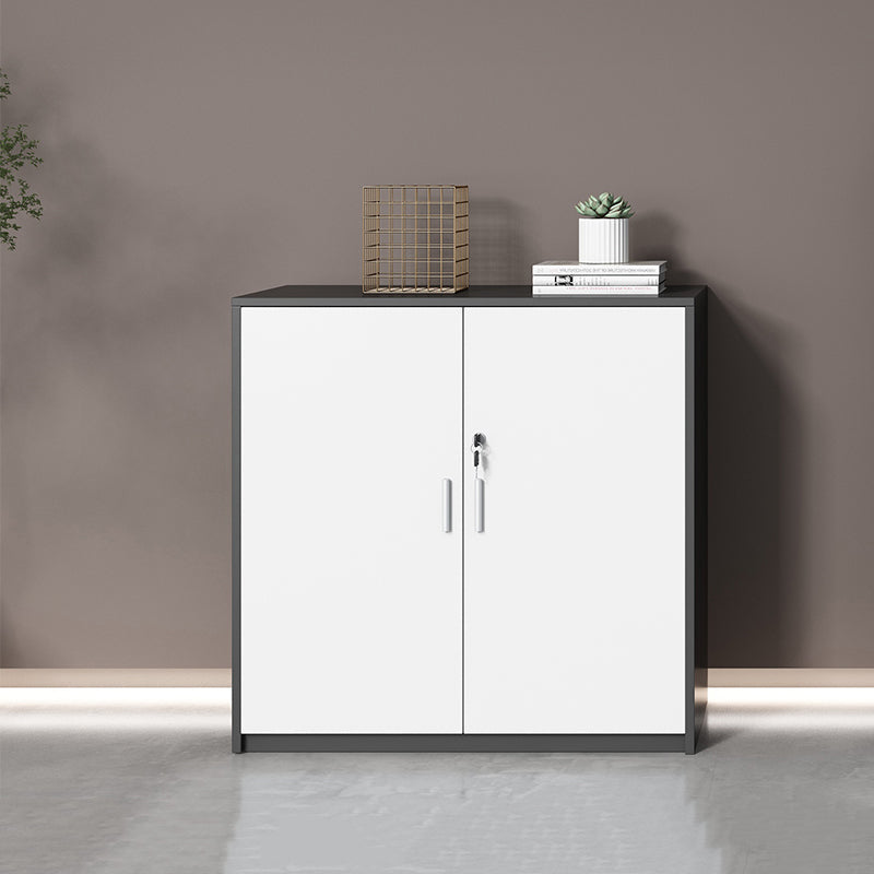 Nordic Lateral Filing Cabinet Wood Frame Key Locking File Cabinet 31"L x 16"W x 31"H White Clearhalo 'Filing Cabinets' 'filling_cabinets' 'furn' 'furn_filling_cabinets' 'Furniture' 'Office Furniture' 7536319