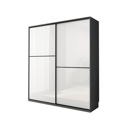 Modern Bedroom Wardrobe Wooden Storage Cabinet with Sliding Doors