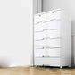 Rectangular Plastic Wardrobe Teen Style Simple White Bedroom Storage Cabinet