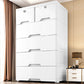 Rectangular Plastic Wardrobe Teen Style Simple White Bedroom Storage Cabinet