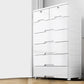 Rectangular Plastic Wardrobe Teen Style Simple White Bedroom Storage Cabinet