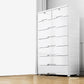 Rectangular Plastic Wardrobe Teen Style Simple White Bedroom Storage Cabinet