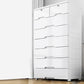 Rectangular Plastic Wardrobe Teen Style Simple White Bedroom Storage Cabinet