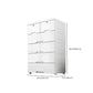 Rectangular Plastic Wardrobe Teen Style Simple White Bedroom Storage Cabinet