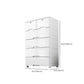 Rectangular Plastic Wardrobe Teen Style Simple White Bedroom Storage Cabinet