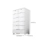 Rectangular Plastic Wardrobe Teen Style Simple White Bedroom Storage Cabinet