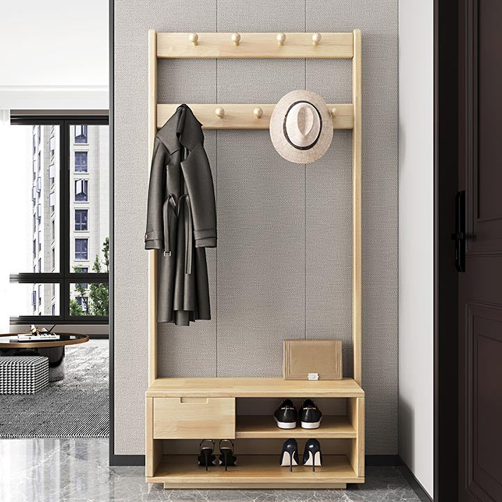 Modern Style Storage Armoire Home Wooden Wardrobe Cabinet with Shelves