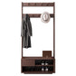 Modern Style Storage Armoire Home Wooden Wardrobe Cabinet with Shelves